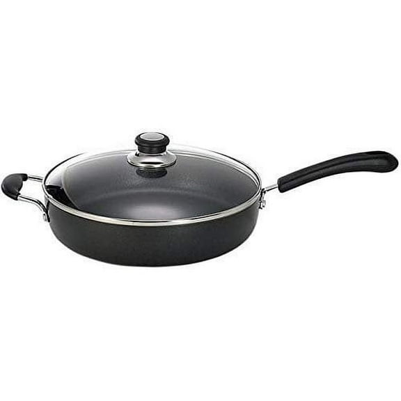 T-Fal Specialty Aluminum Pan with Lid 12 in. 5 qt. Black — Residential Use, Standard Application