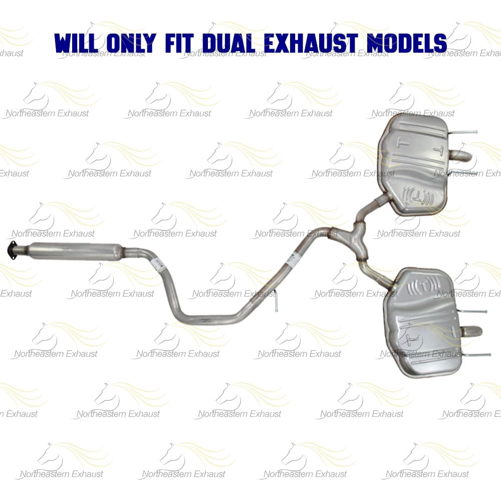 Northeastern Exhaust Resonator, Y-Pipe & Pair of Mufflers Fits 2011-2017 Buick Regal 2.4L - Direct Fit | Stainless Steel System Kit