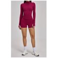 thumbnail image 3 of Top-kevin Womens Workout Sets Two Piece Long Sleeve Jacket Matching High Waist Shorts Sets Fall Winter Gym Work Out Clothes, 3 of 16