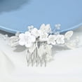 thumbnail image 2 of Flower Bride Wedding Hair Comb Rhinestone Bridal Hair Pieces Bead Prom Party Hair Accessories for Women and Girls, 2 of 4