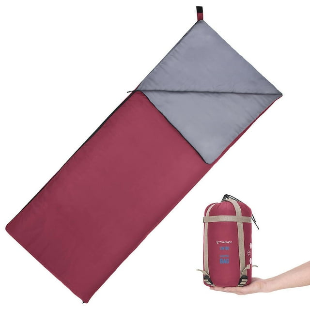 TOMSHOO Sac de Couchage Ultraléger pour Adultes Sac de Couchage Enveloppe pour Temps Chaud Camping Randonnée Sac à Dos Randonnée