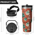 thumbnail image 4 of Christmas 30oz Handheld Travel Tumbler with Handle – Double Wall Stainless Steel Insulated Cup, Flip Straw Lid, Leak-Proof & BPA-Free for Hot and Cold Drinks – Durable Coffee & Juice Mug Black, 4 of 7