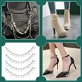 thumbnail image 5 of 4pcs Rhinestone Shoe Chains Jewelry Shoe Charms Chains Glitter Boot Strap Chain Tassel Bling Shoe Chain Alloy Shoe Accessory Decoration, 5 of 5