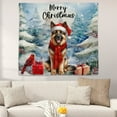 thumbnail image 2 of Merry Christmas German Shepherd Enjoys Woofmas Winter Xmas Holiday Tapestry Alsatian Dog Lover Gifts Wall Hanging Backdrop Home Decor - 02022, 2 of 5