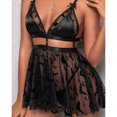 thumbnail image 4 of Sujetador de lencería con estampado exquisito para mujer + conjunto de bragas Babydoll Cut-Out Sleepwear Fridja nalpqowj43009, 4 of 6