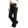 thumbnail image 2 of Girls' Fleece Flare Sweatpants Elastic High Waist Soft Casual Side Pockets Daily Wear Cozy Warm Breathable Everyday Active Trousers, 2 of 8