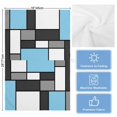 thumbnail image 5 of Modern Geometric Blue Black Kitchen Towels Set of 3, Water Absorbent Dish Towel, Abstract Minimalist Color Blocks Decorative Hand Towels - Quick Drying Cloth for Cooking Baking, 18x28 Inch, 5 of 8
