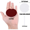 thumbnail image 2 of FMSHPON Pastoral Style Black and Red Checked Plaid Set of 6 Car Coaster for Drinks, Absorbent Ceramic Stone Coasters Cup Mat with Cork Base for Home Kitchen Room Coffee Table Bar Decor, 2 of 5