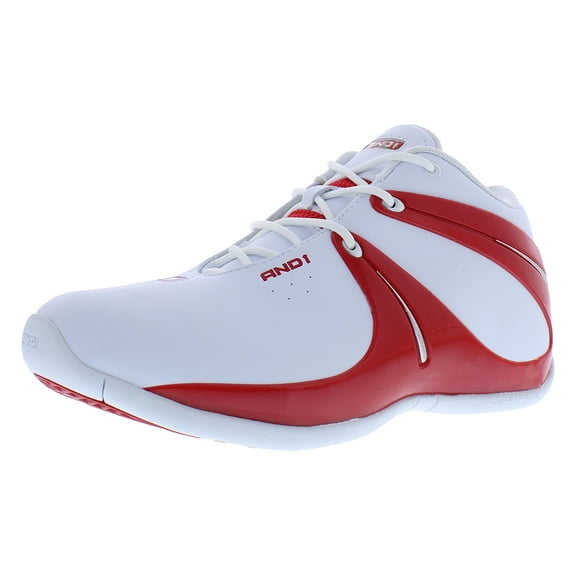 AND1 Rise Mens Shoes Size 12, Color: White/Chinese Red/Silver