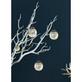 thumbnail image 4 of Serene Spaces Living Vintage Style White & Silver Mercury Glass Ornament Set for Christmas, Set of 12, 4 of 6