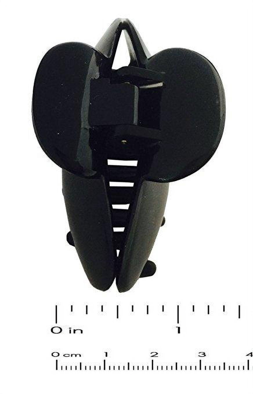 Parcelona French Clamp Black and Shell Small Celluloid Jaw Hair Claw Clip 2 Pcs