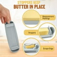 JUNZHIDAO Kitchen Butter Dish with Lid and Knife Transparent Butter