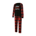 thumbnail image 3 of Family Matching Christmas Pajamas Set 2021 Santa Printed Sleepwear Long Sleeve Tops Plaid Pants for Baby Adults, 3 of 10