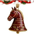 thumbnail image 2 of CREATITOY Christmas Horse Head Bell - For Tree HangInchesg, Home Deco, Holiday, 2 of 9