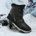thumbnail image 3 of Men'S High-Top Winter Snow Boots with Thick Rubber Sole & Warm - All-Season Hiking Boots with Hook-and-Loop Closure, Color Options, 3 of 9