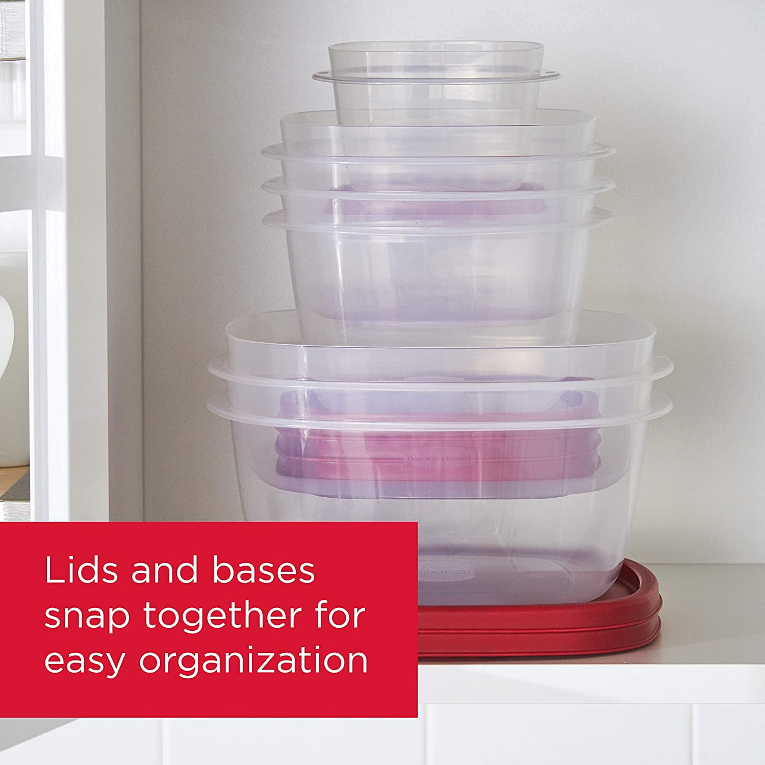 Rubbermaid® Easy-Find Lids Food Storage Container Set - Red/Clear, 4 pk -  Pick 'n Save