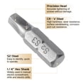 thumbnail image 4 of Uxcell 10pcs 1/4" Hex Shank SQ3 Head 1" Length S2 Square Head Screwdriver Bit, 4 of 6
