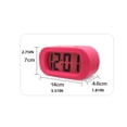 thumbnail image 4 of Wosthever Reloj despertador LED, luz nocturna, escritorio, mesita de noche, carcasa de silicona, relojes, timbre electrónico, alimentado por Type3 NO3, 4 of 6