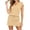 #04 Khaki 【Mix, Match & Rotate: Stock Up on Daily Colors】, variant on Women's Soft Two Piece Sets Solid V Neck Pullover Top Elastic High Waist Short Skirt Lounge Summer | VerBelle,Army Green L