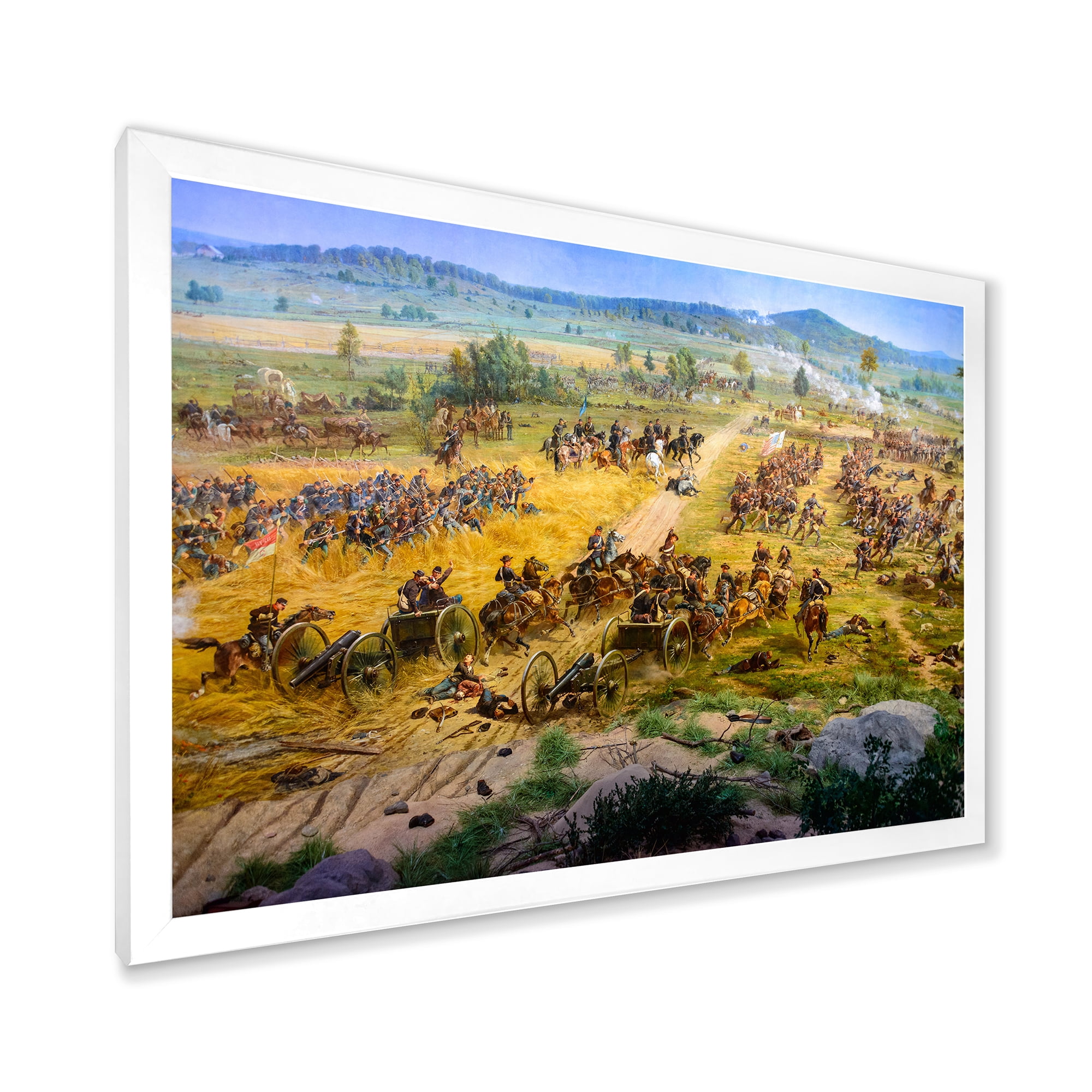 Designart 'Historical Gettysburg National Military Park' Vintage Framed Art Print