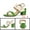 Green Beige, variant on Women's Slingback Block High Heel Sandals