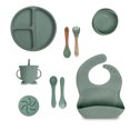 thumbnail image 1 of Set de Alimentación para bebé KIDDOS Plato Vajilla Silicona Color verde, 1 of 7