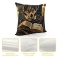 thumbnail image 4 of Orinice Dog Theme Graphic Decorative Throw Pillow Cover for Home Couch Living Room Bed Sofa - High-Quality Short Plush Material - Invisible Zipper Design - 1PC Pack 18x18in, 4 of 5