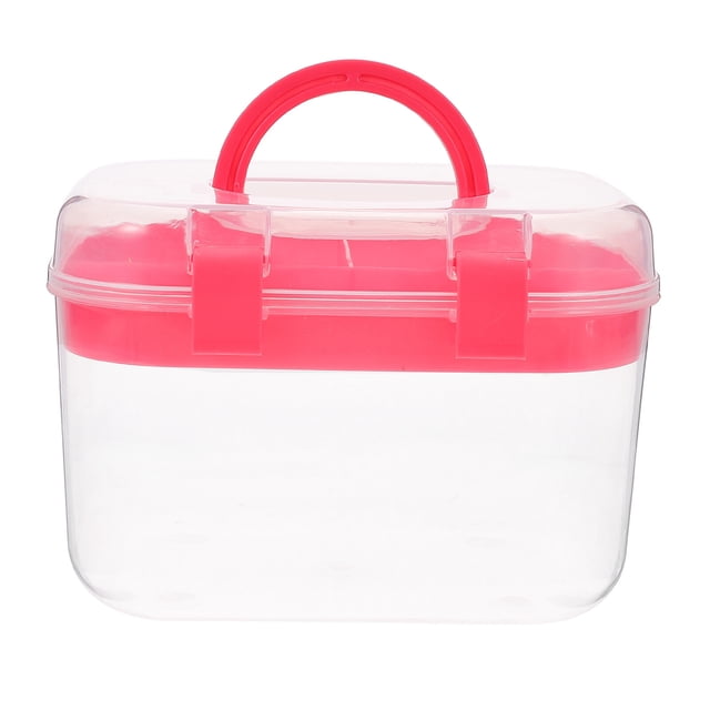 Miangastore Boîte de Rangement Portable pour Médicaments Double Couche Boîte de Rangement pour Cosmétiques