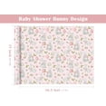 thumbnail image 3 of Wrapping Paper - Mini Roll - Watercolor Cute Bunny and Pink Floral Gift Wrap, 3 of 4