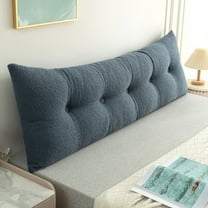 ANMINY Headboard Pillow, Teddy Velvet Fabric, Bed Rest Reading Pillow, Removable & Washable Cover, Daybed Wedge Pillow for Queen Beds