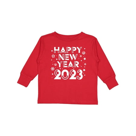 

Inktastic Happy New Year 2023 Gift Toddler Boy or Toddler Girl Long Sleeve T-Shirt