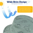 thumbnail image 7 of American Trends Baby Sun Hat UPF 50+ Sun Protection Summer Beach Hat Cute Baby Bucket Hat Wide Brim Toddler Sun Hats for Boys Girls Seaweed Blue Dinosaur XS, 7 of 7