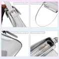 thumbnail image 4 of JUYGO Silver Metallic Evening Bag for Women Sparkly Y2k Silver Purse Handbag Crossbody Tote Shoulder Bag, 4 of 6
