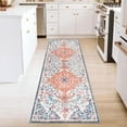 thumbnail image 5 of Findosom 2'x6' Vintage Runner Rug 0.4" Distressed Hallway Rug Non Slip Laundry Runner Rug Decor Rug Washable Runner Rug Kitchen Floor Mat Entryway Rug Runner for Laundry Room Kitchen Entryway, Orange, 5 of 7