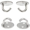 thumbnail image 2 of 6 Pieces Ceiling Hook M5 Open Hook Makes Eye Plate Anchor Stainless Steel Eye Hook Plate for Hanging, 2 of 5