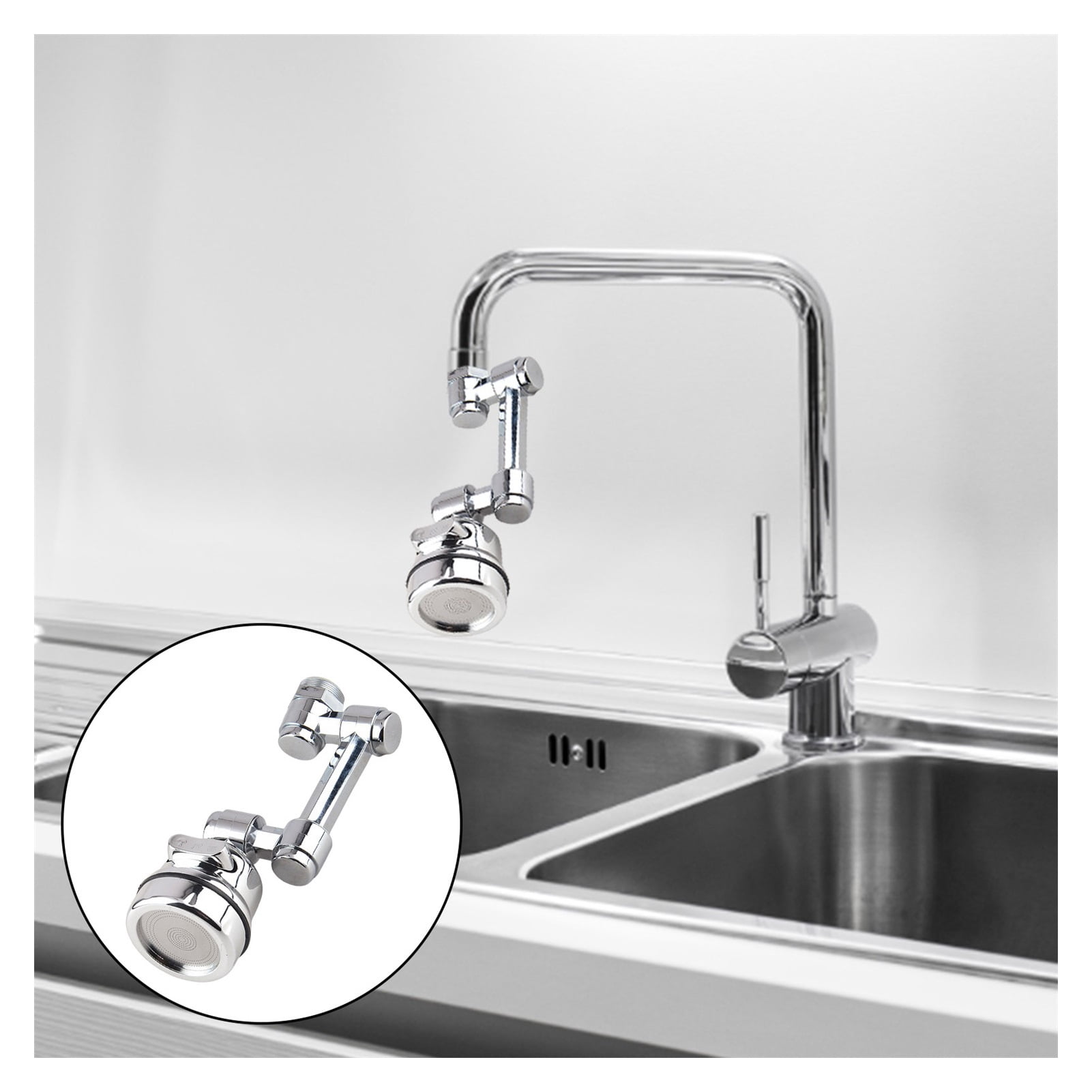 1080° Rotating Faucet Extender Aerator,Universal Wide Angle Splash Faucet Filter For Bathroom Kitchen Sink Faucet Adaptor ,Water Saving