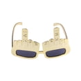 thumbnail image 1 of Funny Dance Party Makeup Glasses Eyeglasses for Masquerade Party (Golden), 1 of 9