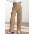 thumbnail image 6 of PRETTYGARDEN Women's High Waisted Dressy Casual Pants | Decoration Buckle,Front Seam Trousers with Pockets,Business Casual Outfits,Work Office Slacks,Daily Palazzo Pants All Season, 6 of 10