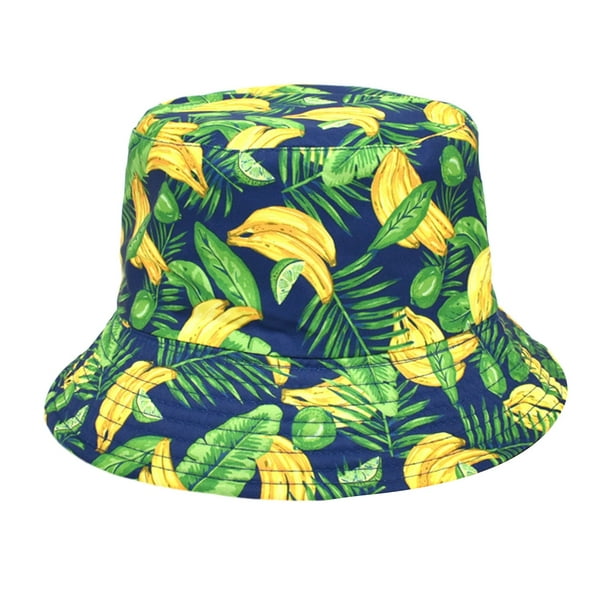 Mens Hat Adult Male Bucket Hat 61 New Banana Print Fisherman's Hat