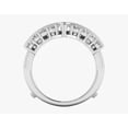 thumbnail image 3 of 2.00Ct Round Cut Simulated Diamond Women's Enhancer Wedding Ring 14k White Gold Plated 925 Sterling Silver, 3 of 5