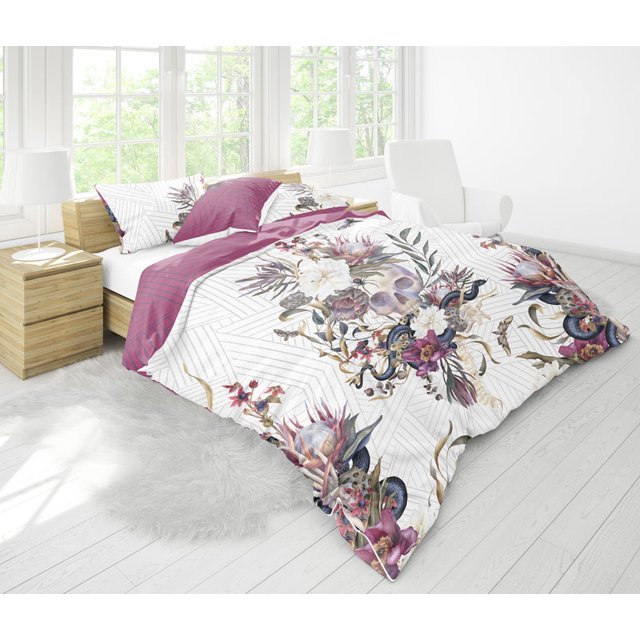 Juego de cama con diseño gótico romántico - Diseño REVERSIBLE - Colcha personalizada