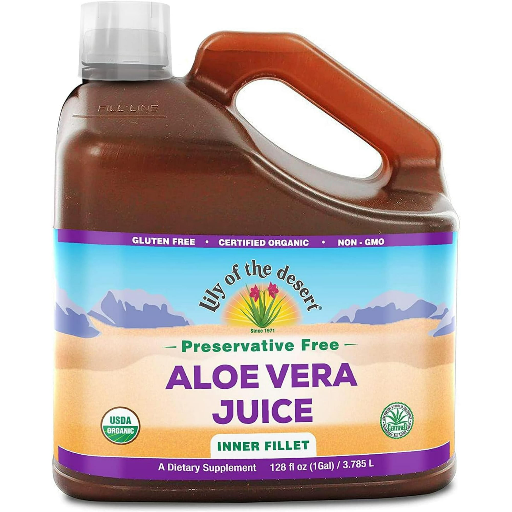 Lily of the Desert Aloe Vera Juice Organic - with Digestive Enzyme - 128 fl oz