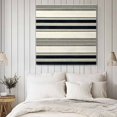 thumbnail image 4 of Black Grey Striped Wall Art Painting on Canvas, Farmhouse Vintage Stripe Canvas Art Home Prints Wall Art Framed Modern Artwork for Living Room Bedroom Wall Decor 8x8in, 4 of 9