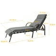 thumbnail image 6 of Crestlive Products Dark Gray Adjustable Steel Chaise Lounge Chairs Set of 2, 6 of 7