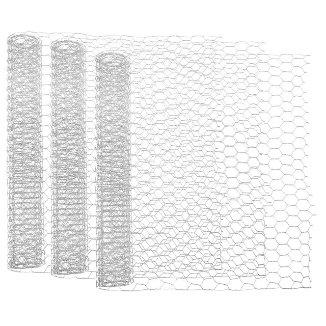 FESTFENDS Plated Silver Poultry Wire Net Sturdy Galvanized Iron Mesh Fence for Farm Or Garden