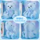 thumbnail image 2 of Peluche con forma de oso Chalyna, 25 cm, azul, para regalo de baby shower, 2 of 7