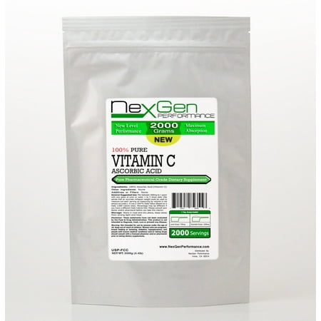 Vitamin C Powder 2000g (4.4lb) -100% Pure -Ascorbic Acid -Anti-Aging (Best Vitamin C Serum L Ascorbic Acid)