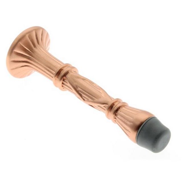 Idh by St. Simons 13097-014 Solid Brass Ribbon & Reed Arrow Base Door Stop, Bright Nickel - 4 in.
