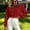 Red, variant on Josdec Women's Cropped Sweatshirt Long Sleeve Corduroy Crew Neck Loose Solid Casual Sports Crop Pullover S-XXL