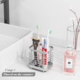 thumbnail image 2 of Toothbrush Holders for Bathroom - Stainless Steel Toothbrush Holder Wall Toothpaste Holder Shower Razor Holder Toothbrush Organizer for Easy Bathroom Storage, 2 of 7